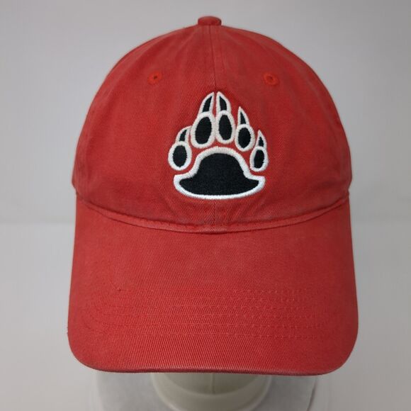 Bear Paw Slideback Hat Red OSFA Adjustable Embroidered Pacific Headwear - Picture 2 of 9